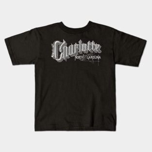 Vintage Charlotte, NC Kids T-Shirt